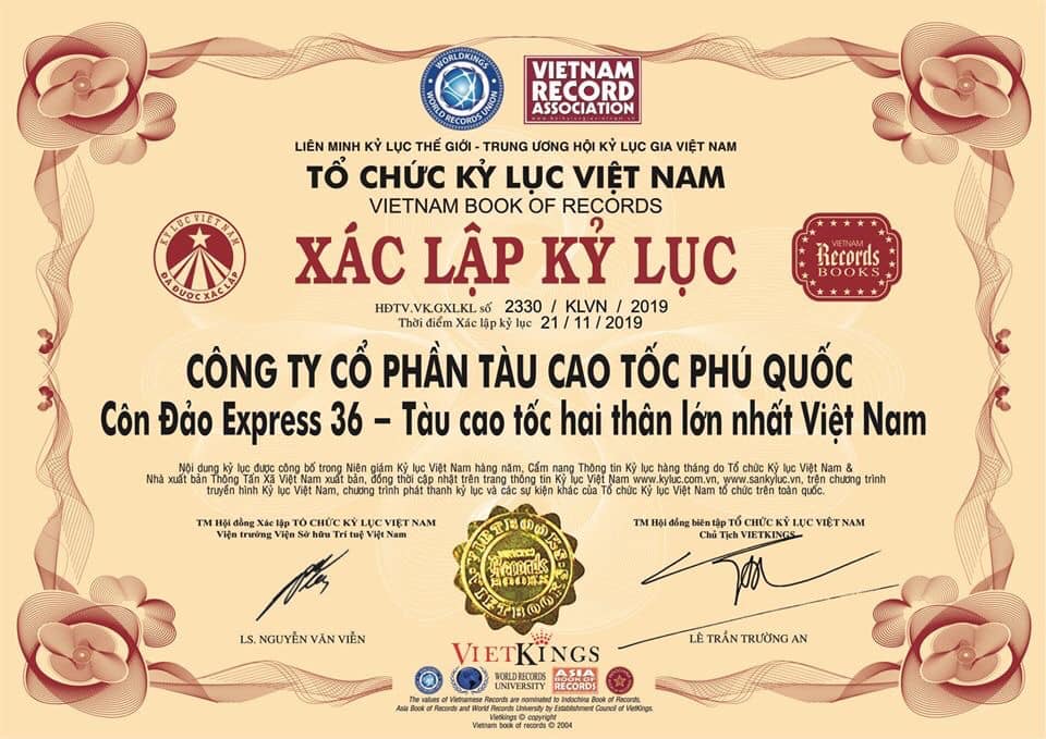 Côn Đảo Express 36 đạt kỷ lục tàu cao tốc lớn nhất Việt Nam